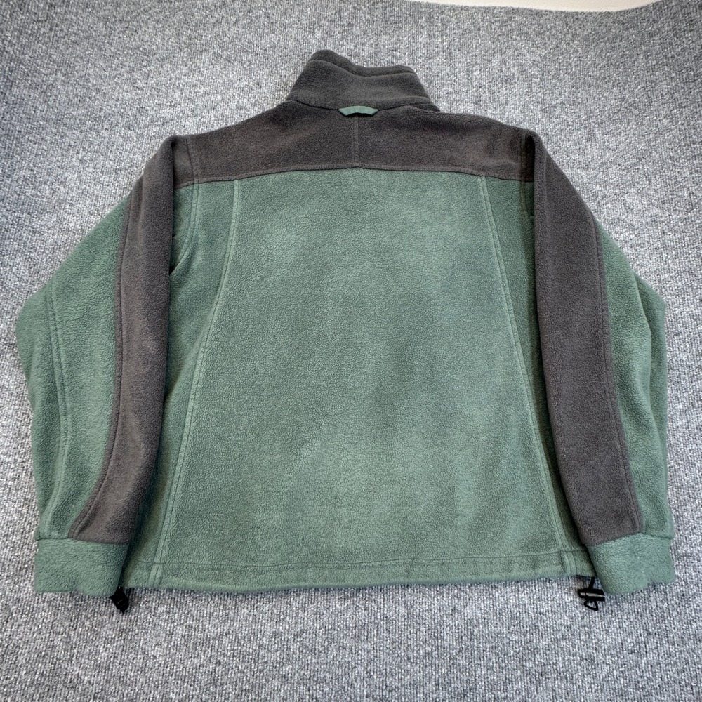 Columbia Interchange Fleece Jacket Men Medium Oversized Boxy Fit Green Gray Zip - Picture 3 of 10